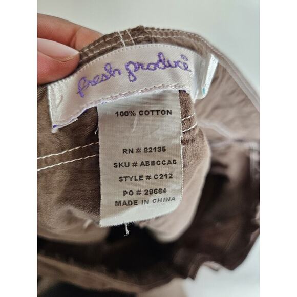 Fresh Produce Womens Brown Capri Cargo Hiking Outdoors Pants Sz Large - Picture 3 of 6